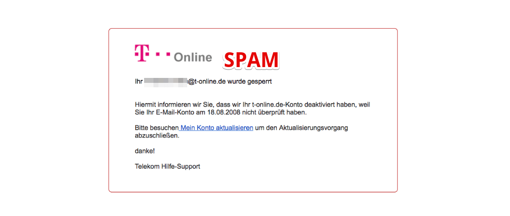 Partnersuche e mail spam