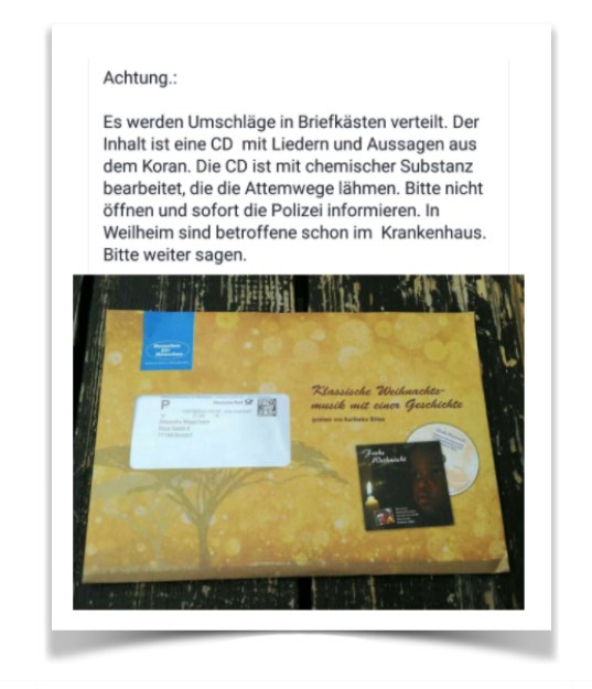 Whatsapp Kettenbrief Warnung Vor Vergifteter Cd Mit Koran Liedern