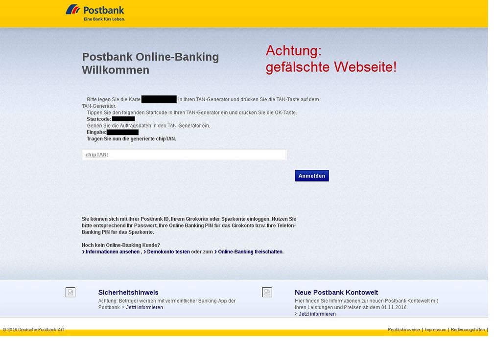 Trojaner manipuliert Onlinebanking im Browser - Postbank ...