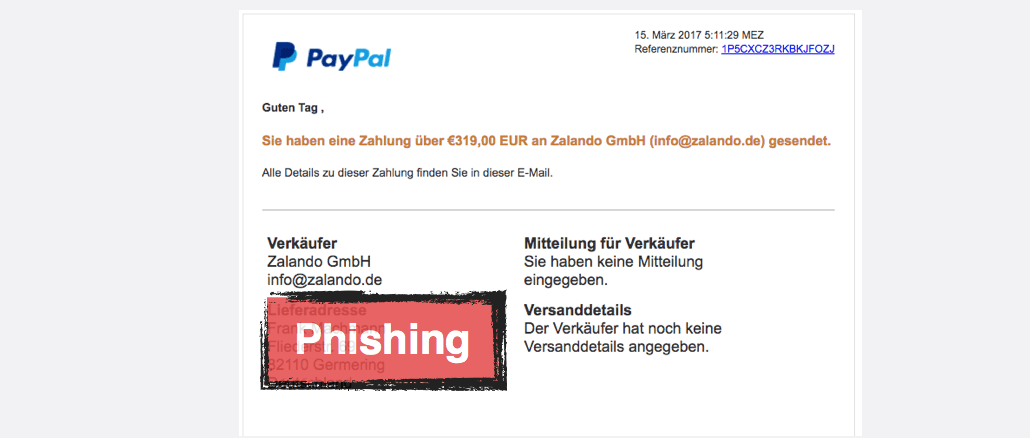 Paypal Phishing Bestätigung Ihrer Zahlung An Isotel Gmbh Update