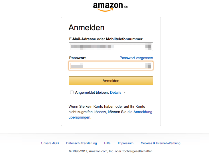 Kontakt Telefon Amazon