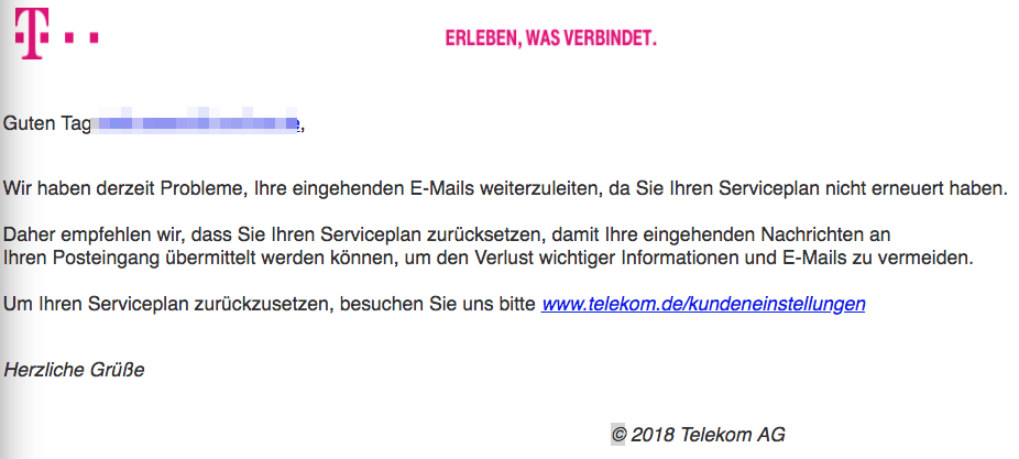 Telekom T Mobile E Mail Konto Kündigung Ist Phishing