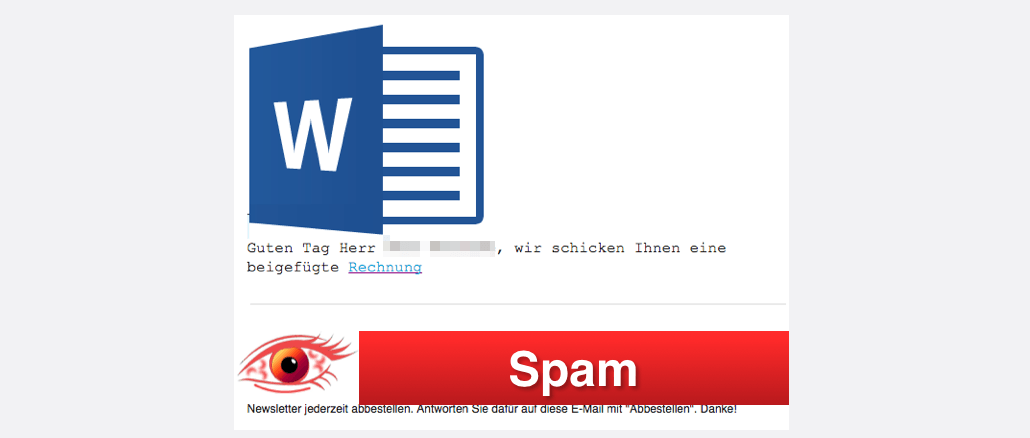 Vorsicht Spam Mail Gefälschte E Mail Mit Rechnung