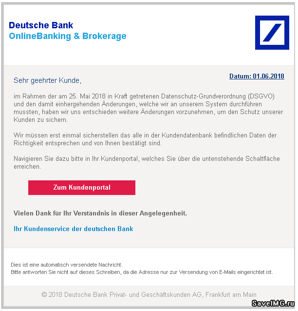 Deutsche Bank Phishing Aktuell Diesen Fake Mails Dürfen Sie Nicht