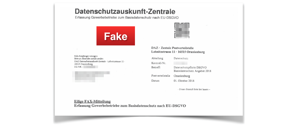 Datenschutzauskunft Zentrale Daz Kostenfalle Rechnung über 498 Euro